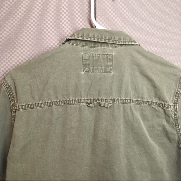 XXI Los Angeles Olive Green Military Shirt Womens Size Small - Picture 9 of 12